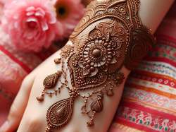 Simple bel mehndi design